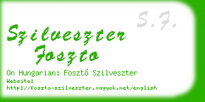 szilveszter foszto business card